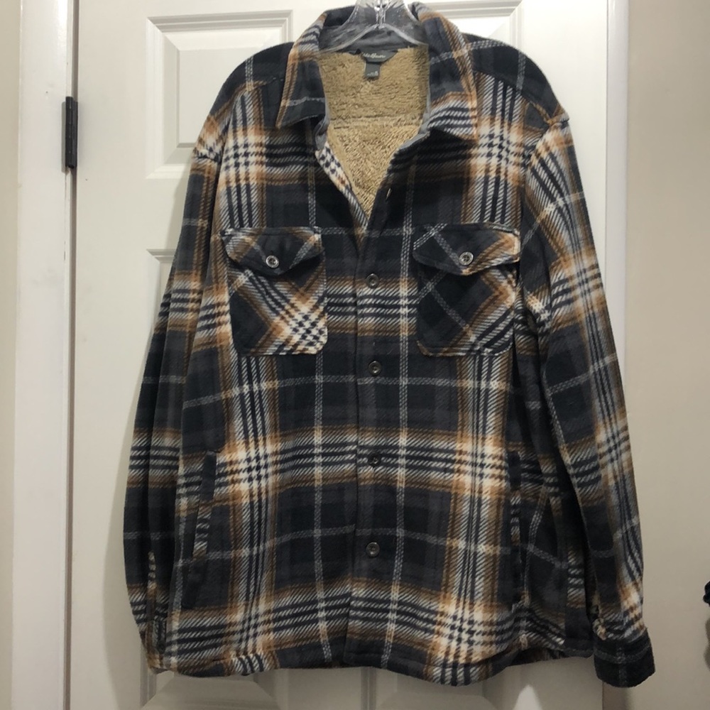 NWOT Eddie Bauer Faux Shearling Lined Shacket
